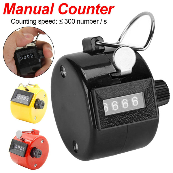 4 Digit Number Counters Metal Shell Hand Finger Display Manual