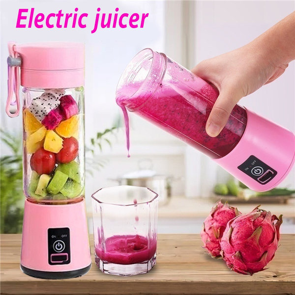 TENSWALL Fruit Juicer Cup KSQ-A1 Portable Blender Pink - NEW - Open Box
