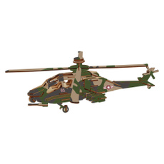 Wooden, Helicopter, Toy, 3dpuzzle