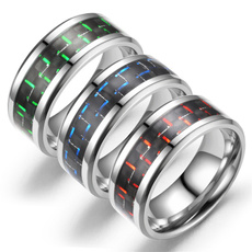 Couple Rings, Steel, Fiber, Jewelry