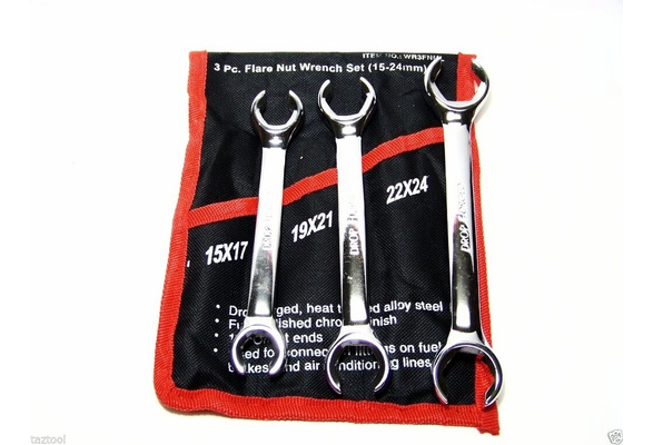 17 24MM  Open End Wrench kit 19 3 pc Flare Nut Wrench Set Metric 15 22 21 