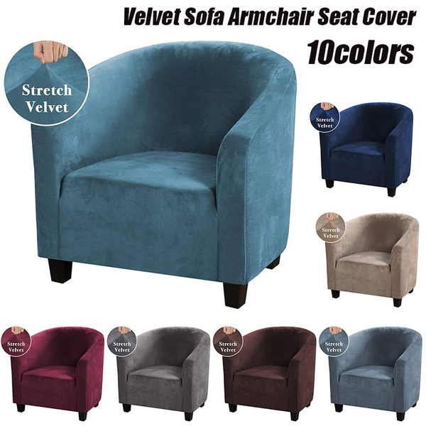 Elastic Armchair Covers Stretch Tub Chair Cover Removable Washable Couch Cover for Bar Counter Living Room Reception ChicSoleil Tub Chair Covers for Armchairs
