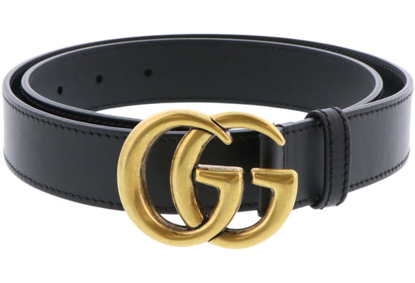 Leather Belt With Double G Buckle | Wish