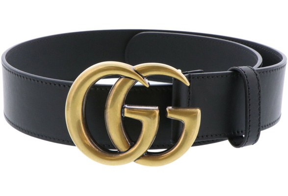 GUCCI Wide leather belt with Double G - Bellisa