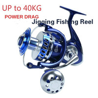 30KG Power Drag Saltiga Spinning Reels Heavy Duty Sea Fishing Boat Fishing  Jigging Fishing Reel 4000 5000 6000 7000 8000 9000