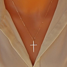 clavicle  chain, Moda, Cross necklace, Cross Pendant
