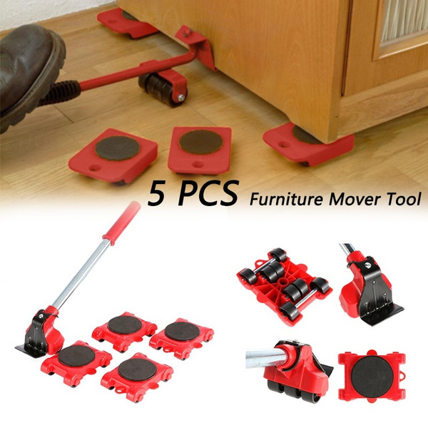 5Pcs Portable Furniture Lifter Mover Furniture Transport Set Tool