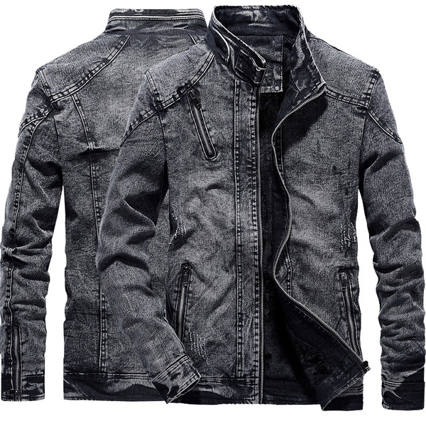 Best Deal for Denim Jackets, Coats Men Jean Jacket Denim Padded Coat Red |  Algopix