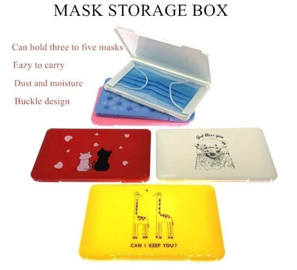 1/3pcs Fashion Portable Mask Storage Box Face Mask Container Dustproof ...