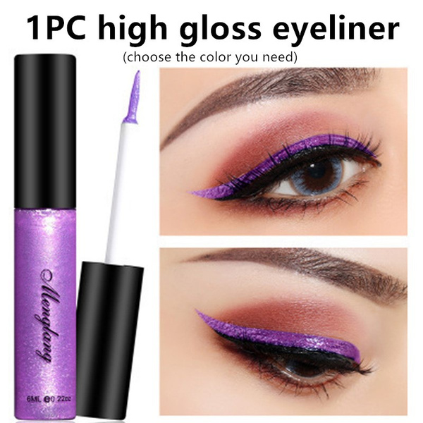 Long lasting shiny gloss matte liquid eyeliner diamond shiny colorful