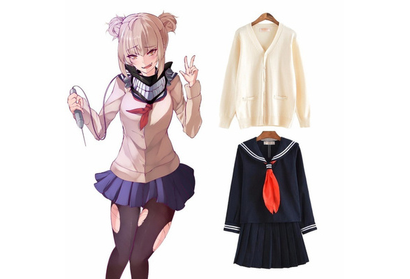Tie Red NUWIND My Hero Academia Costume Cosplay Uniforme da Studentessa Giacca Grigia con Gonna