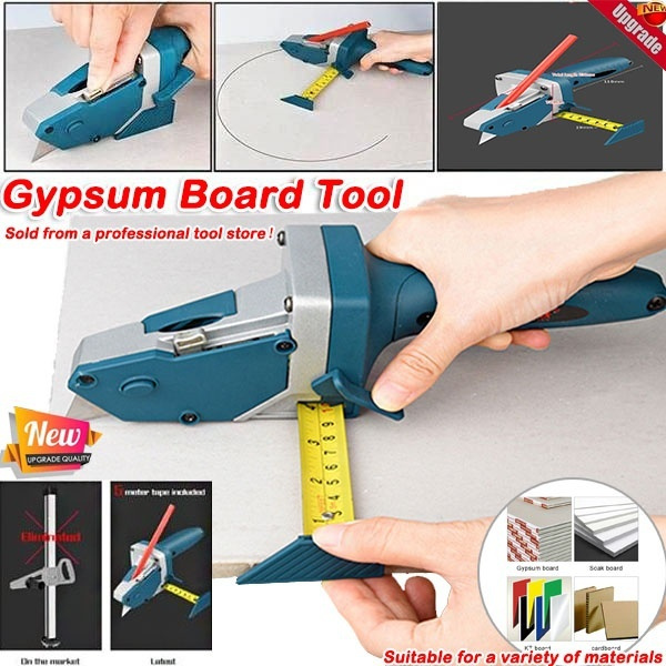 Gypsum Board Cutting with Measuring Tape And Utility  Mark And Cut Wood