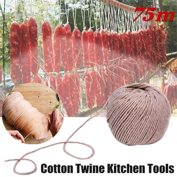75M Butcher's Cotton Twine Meat Barbecue Strings Meat Sausage Tie Cooking Tools
