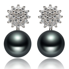Black Earrings, earringswoman, Earing, Pearl Earrings