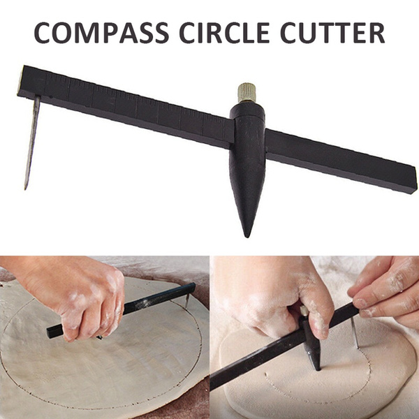 Compass Circle Cutter Measure Ruler Tool Clay Ceramic Pottery DIY Handmade Craft 