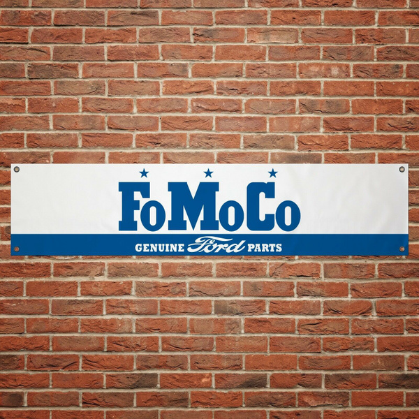 Ford FoMoCo Banner Garage Workshop PVC Sign Track Ford Genuine Parts Display 
