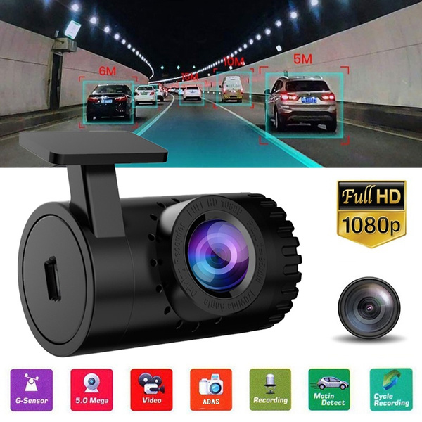 Hidden Car Dashcam, USB Car DVR Camera with ADAS Function, Wide Angle ...