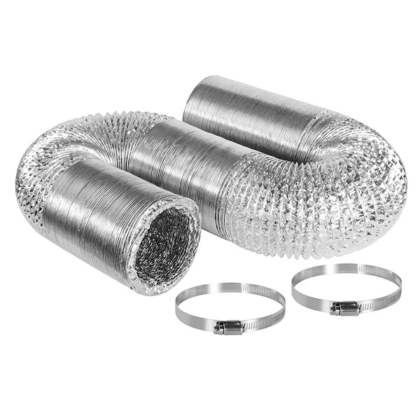 100mm/150mm/200mm Double Aluminium Foil Ducting Hose Ventilation ...