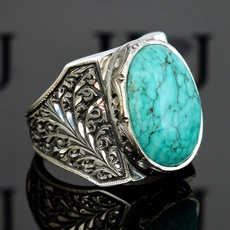 Sterling, Turquoise, wedding ring, 925 silver rings