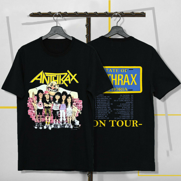 1988 Anthrax Euphoria Vintage Tour Band Rock Tee Shirt 80s 1980s