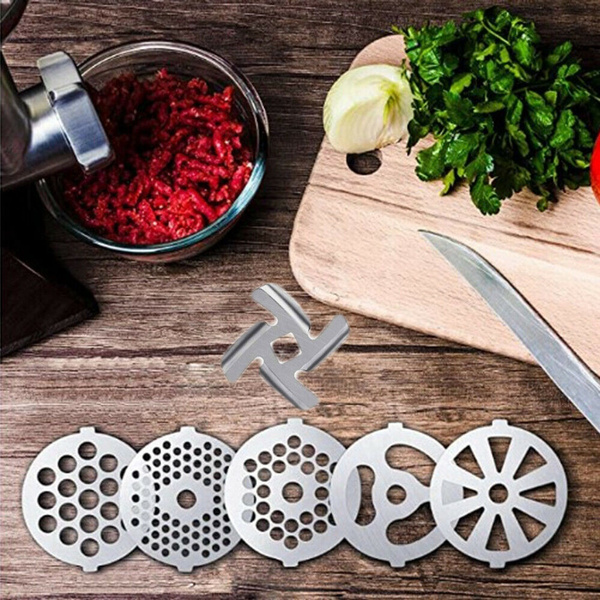 1 Cutter Blade Food Mincer Cutter Parts For Meat Grinder Part 5 Grinder Plates 
