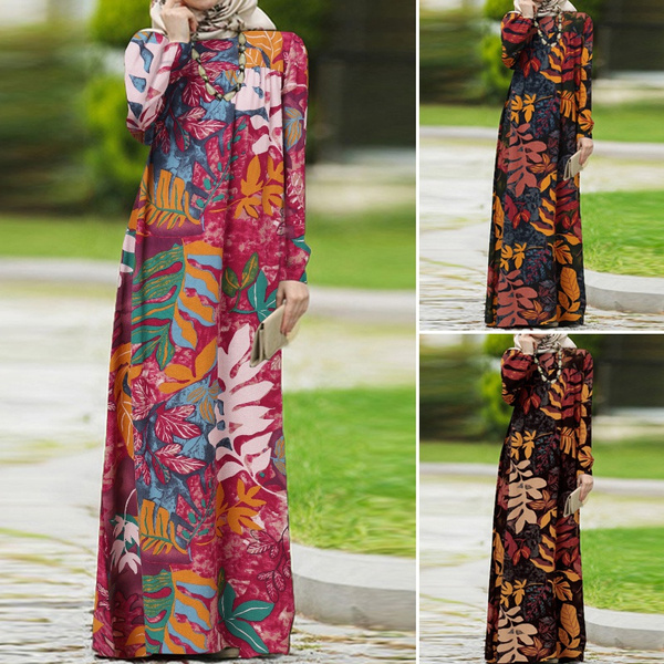 Hawaiian top muslimah dress