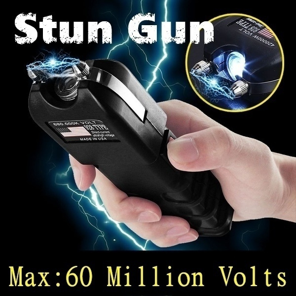 Women Outdoor Self Defense Tools Electric Shock Wand Stun Gun With Strong Light Flashlight High Voltage Rechargeable Stun Rod 12 Million Volts Wish