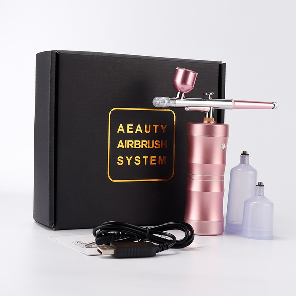 Portable Cordless Air Compressor Kit Air-Brush Paint Spray Gun Nail Tattoo  Art