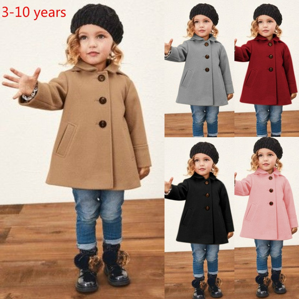 Girls wool winter outlet coats