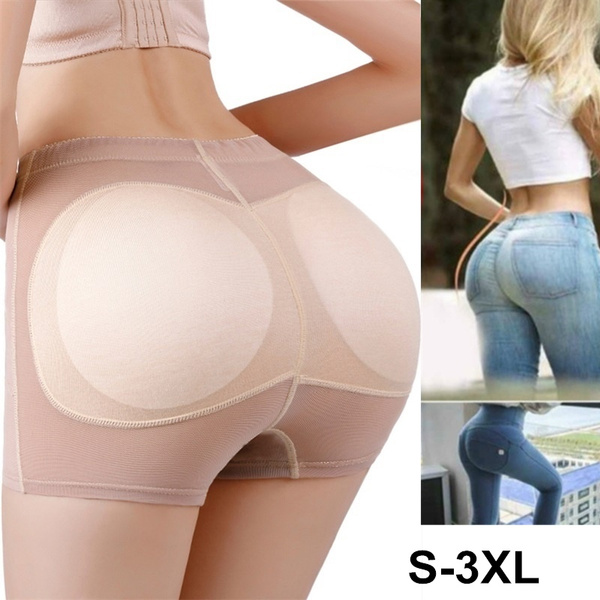 Women Padded Butt Lifter Panties Hip Enhancer Buttock Fake Butt Briefs  Cross-Elastic Mesh Knickers Shapewear Underwear