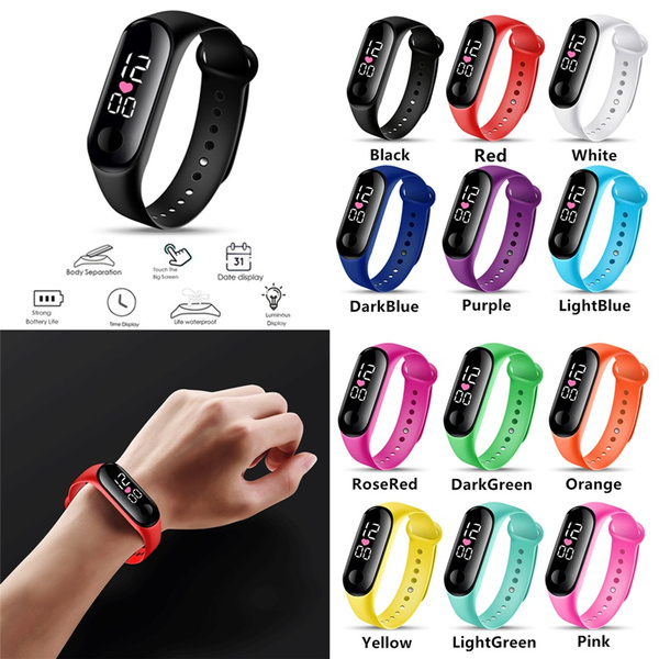 Led digital clearance touch screen watch