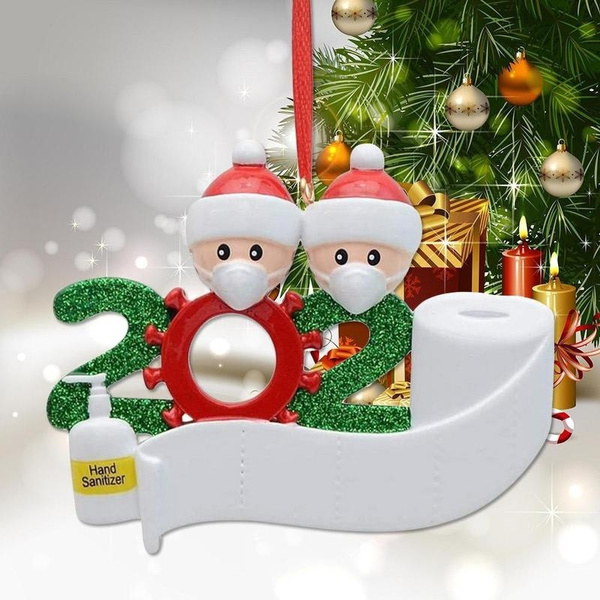 2020 Christmas Tree Hanging Personalized Ornaments Santa Family Decor Pendants 