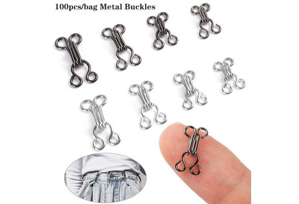 100pcs Hot DIY Sewing Accessories Black/Silver Hooks Eyes Clothing