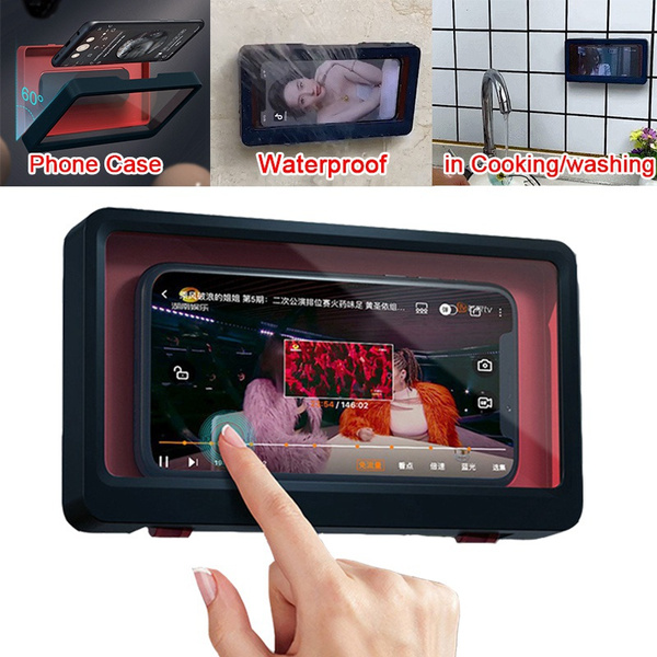 Details about   Waterproof Mobile Phone Holder Wall Mount Shower Phone Case For Bathroom/Kitchen 