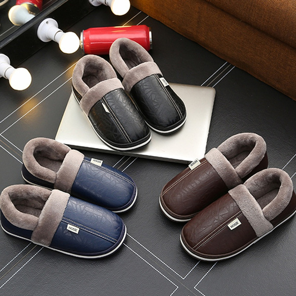 Big and tall mens house online slippers