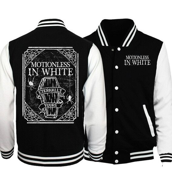 Mens Wool Black Varsity Jacket with White Detailing