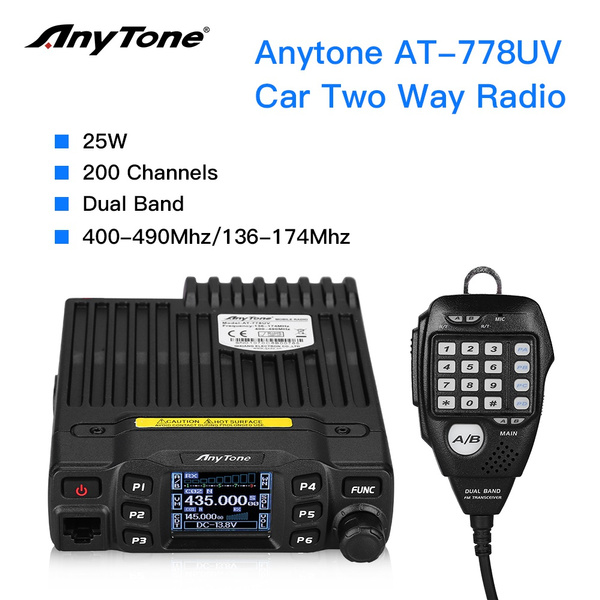 AnyTone AT778UV Dual Band Transceiver Mobile Radio VHF/UHF Two Way Amateur  Radio Wish