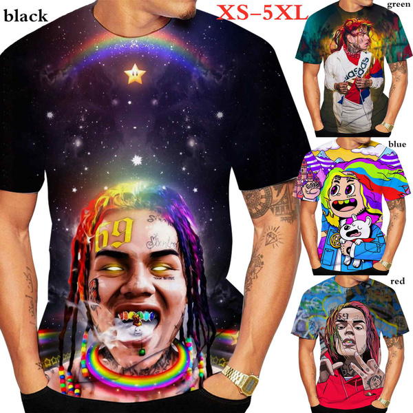 Hip Hop Rapper 69 6ix9ine Tekashi69 3D Printed T Shirt Women Men