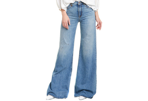 R13 Reagan Holly Clean Wide Leg Jean Wish