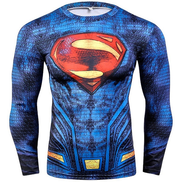 Men's Spider-Man Marvel Compression T-Shirt Long Sleeve Athletic Sports Tights 