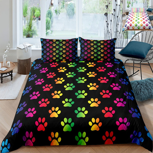 dog print single duvet cover