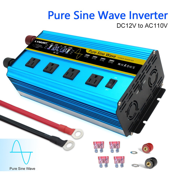 20000W 4USB With Cooling fan Inverter Converter DC 12V to AC 110V Pure ...