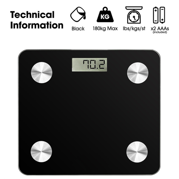 Bathroom Weighing Digital Scales Bluetooth Smart Body Fat BMI Glass Scales 