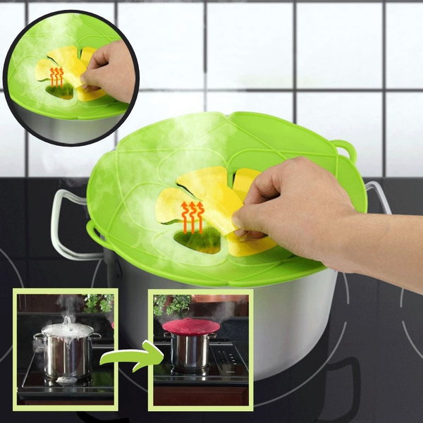 Boil Over Spill Stopper, Silicone Pot Cover Lid Safeguard, Handy Spill  Proof Kitchenware To Prevent Boil Overs For Pots & Pans, Multipurpose  Silicon Lids For Pan And Cookware, Stop Over Boiling Non
