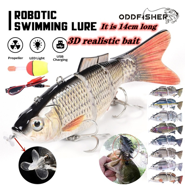 Robotic Swimming Lure Set Electric Fishing Bait Wobblers Set For 4