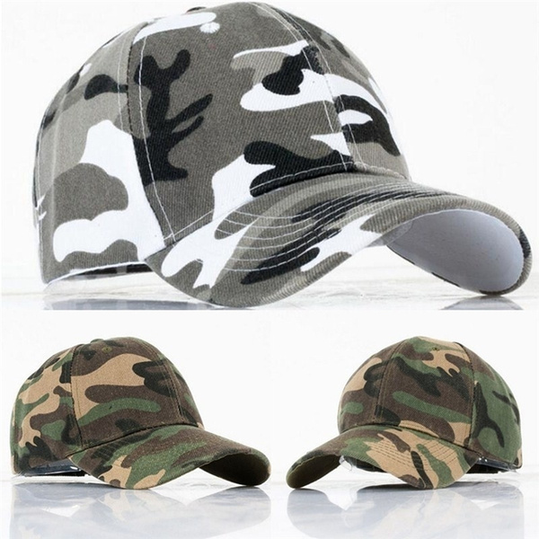 snow camo baseball cap