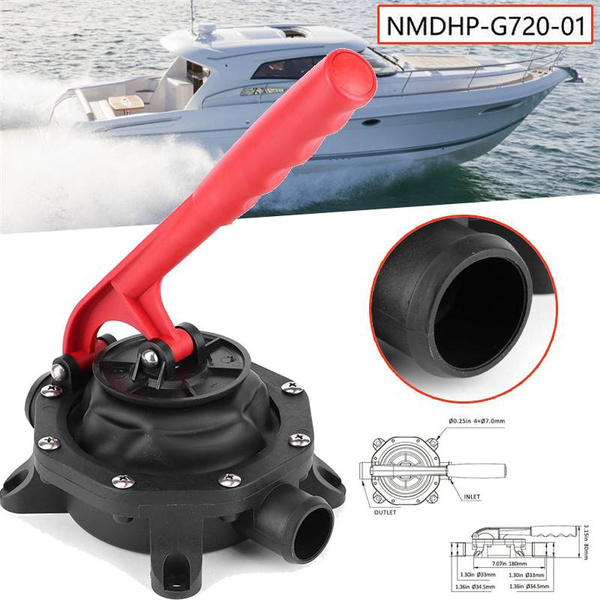 Manual Bilge Pump 720GPH Boat Marine Water Transfer Diaphragm Self-Priming Pump Hand Pump for Marine Boat