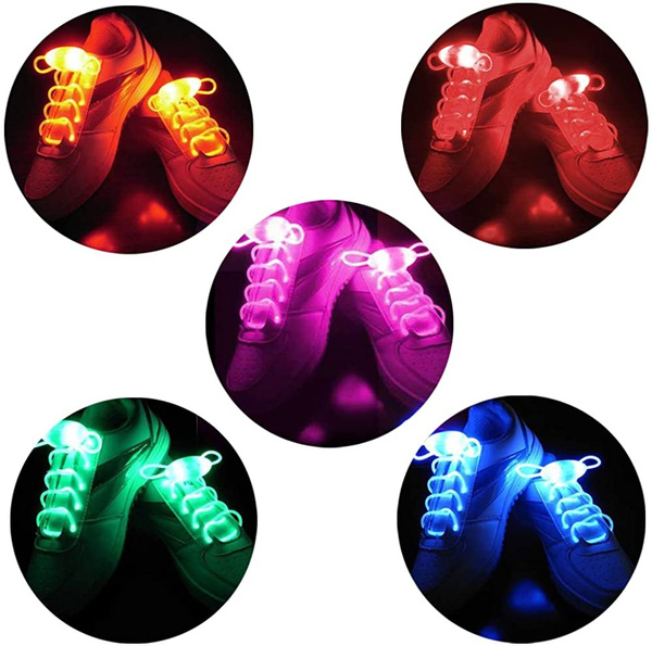 2win2buy 5 Pairs LED Light Up Shoelaces Casual Sneaker Waterproof ...