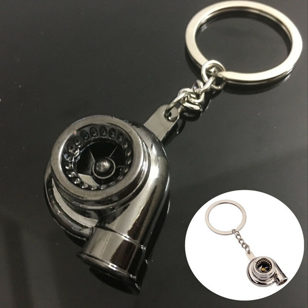 Download New Universal Car House Cool Gunmetal Spinning Turbo Keychain Turbocharger Keyring Creative Design Auto Stylish Accessories Wish