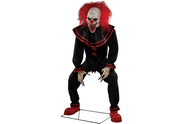 images Crouchy The Clown Real spirit halloween 7 ft crouchy the clown animatronic